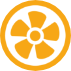 icône ventilation jaune